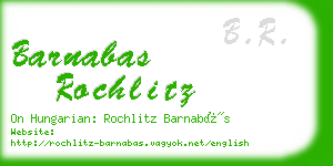 barnabas rochlitz business card